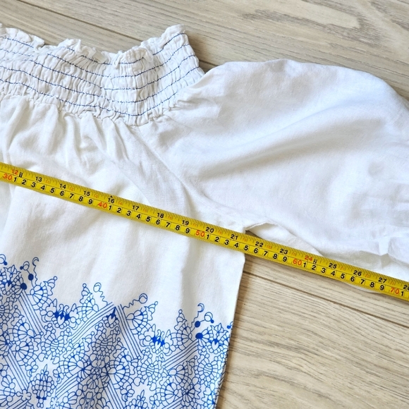 Aqua Women’s Linen Blend Off The Shoulder White Top - Size Large NWT - Picture 10 of 12